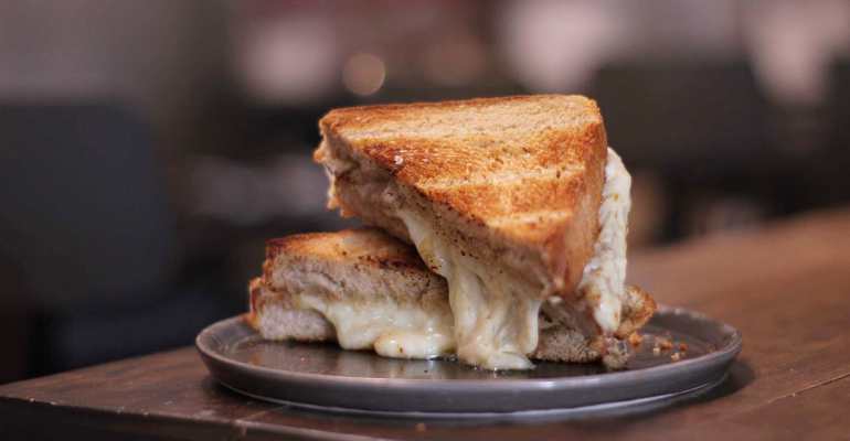habitual coffee grilled cheese sandwich