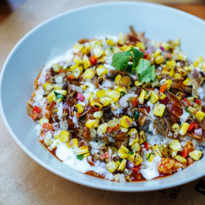 PULLED PORK RICE BOWL