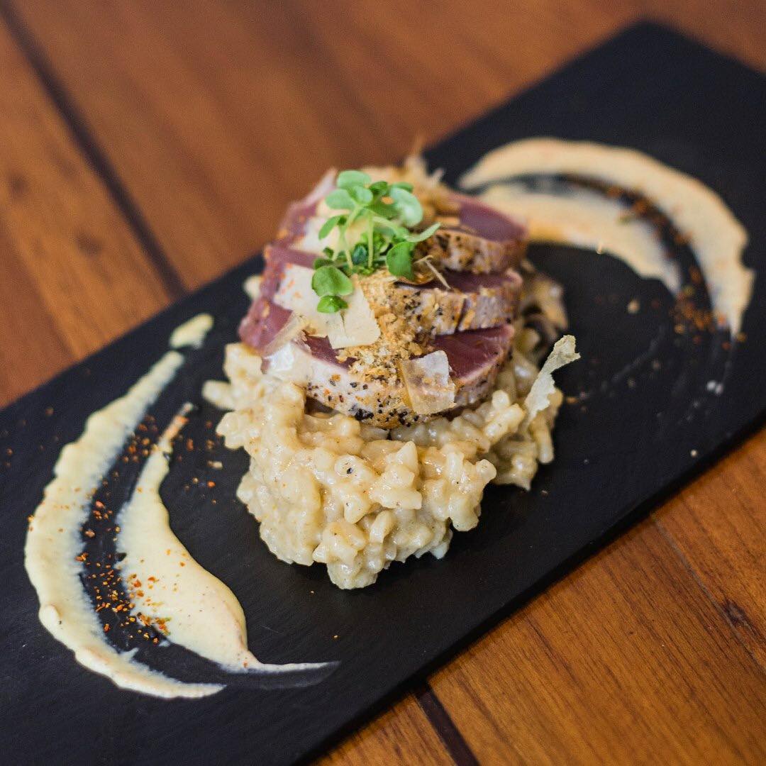 Seared Tuna with Sea Urchin Risotto