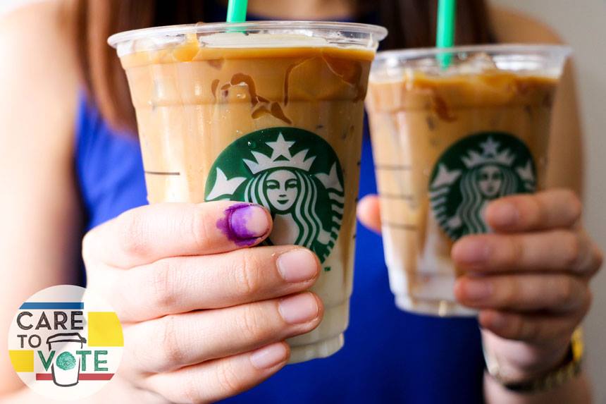 Starbucks Offer: BUY 1 TAKE 1 for Voters on May 9!