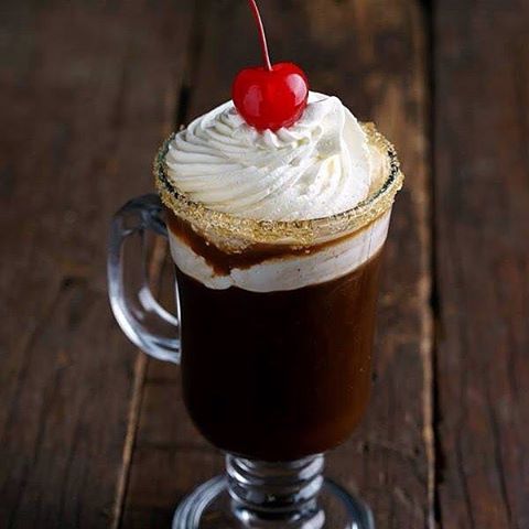 Our #HappyCoffee, made with #Venchi Chocolate Cuban Rhum, Espresso and whipped cream, happygardencafe