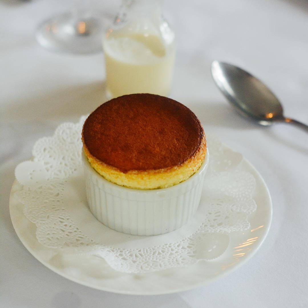 White Chocolate SoufflÃ© with Orange Grand Marnier Anglaise sara.erasmo