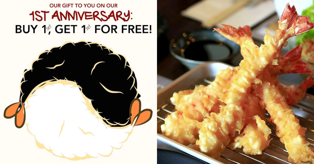 Enjoy Buy 1 Take 1 on Asakusa’s Tempura Sets on their Anniversary!