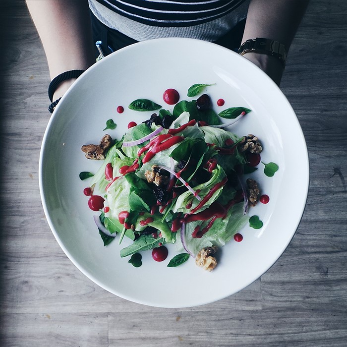 House Salad with Raspberry Vinaigrette Dressing