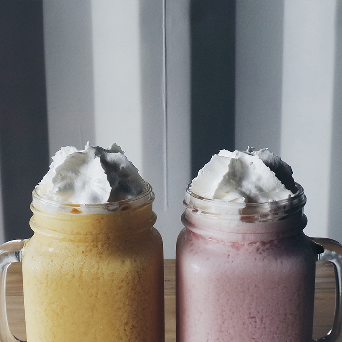 Mango Smoothie and Strawberry Smoothie