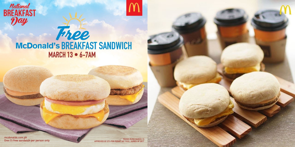 Mcdonald’s is Back with Free Breakfast Sandwiches on Breakfast Day!