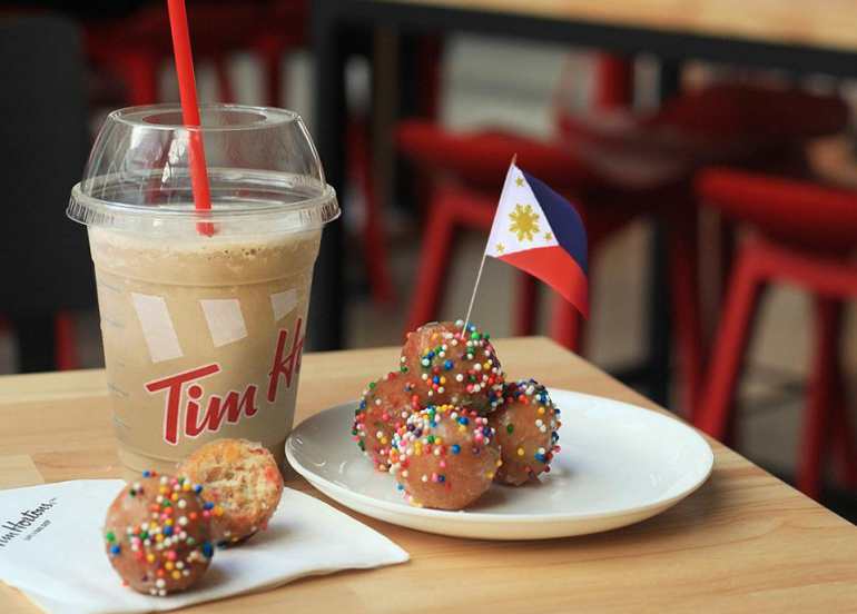 Birthday Cake Timbits and Iced Coffee from Tim Hortons