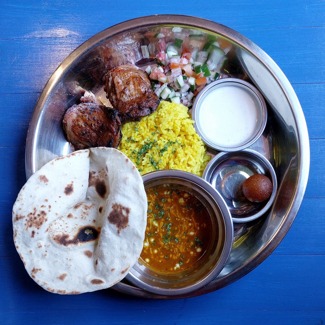 Grilled Chicken Tikka Masala Thali