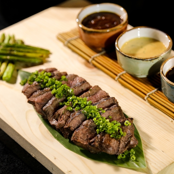 Robata Grilled Wagyu Beef with Three Kinds of Sauces