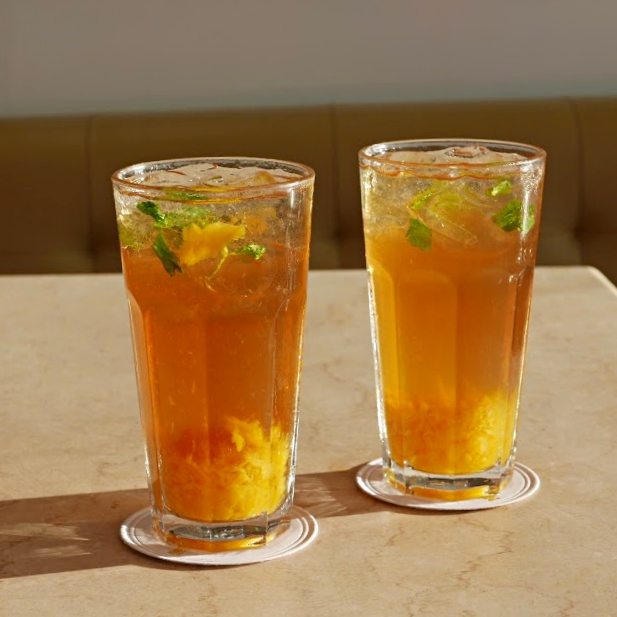 Peach Mint Sundrenched Iced Tea