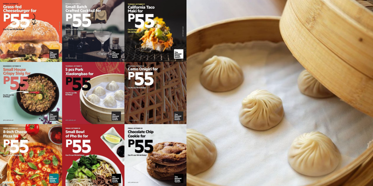 Limited Time Offer: Enjoy ₱55 Xiao Long Baos & more with The Moment Group’s Promo!