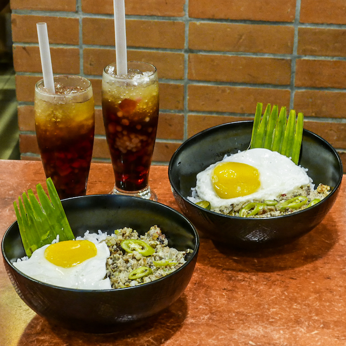 Chicken Sisig Rice Bowl and Sagoât Gulaman