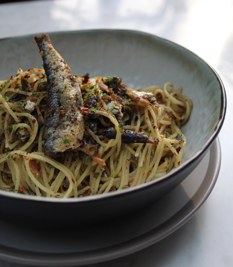 Sardinas Aglio Olio