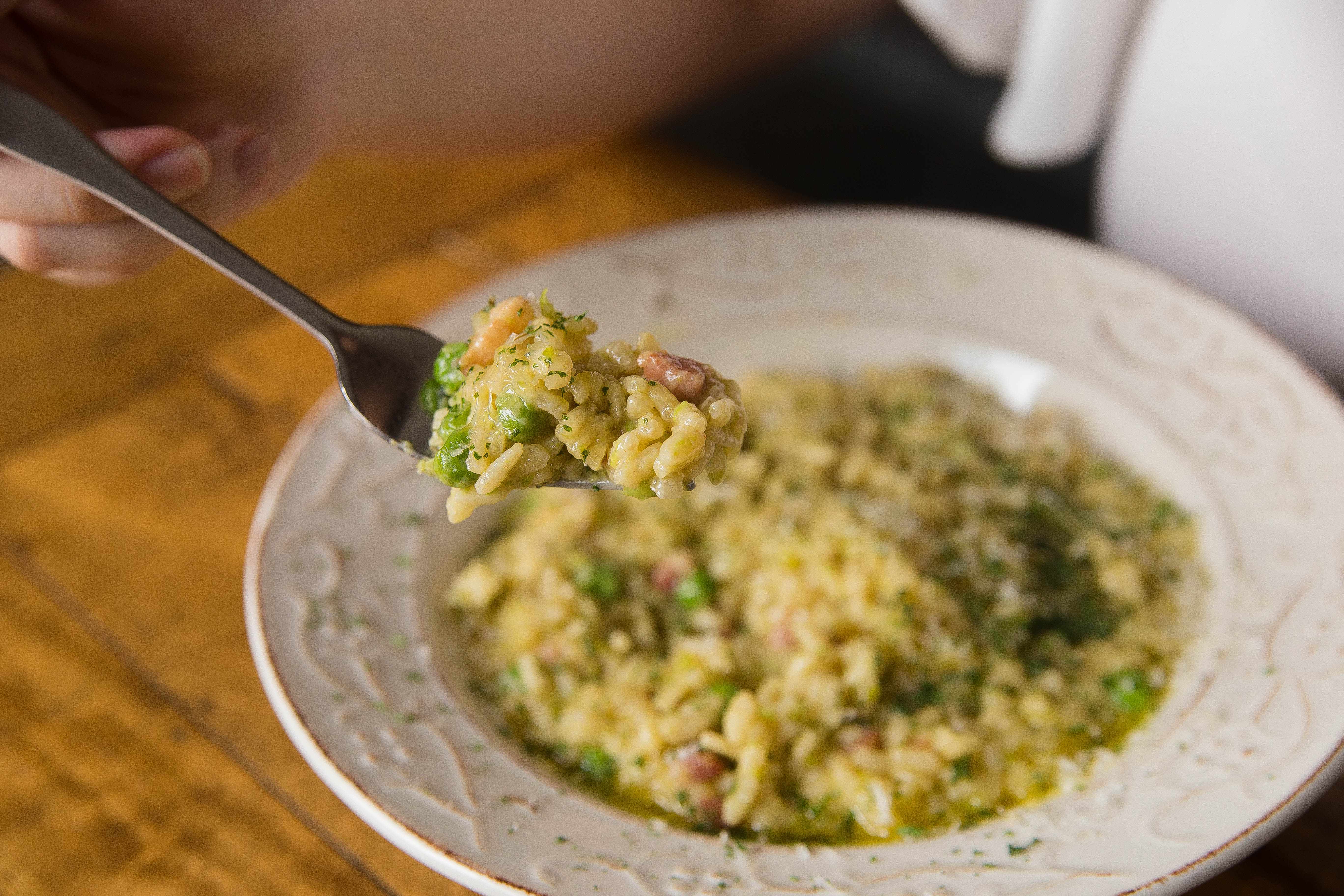 Risotto Con Piselli e Pancetta