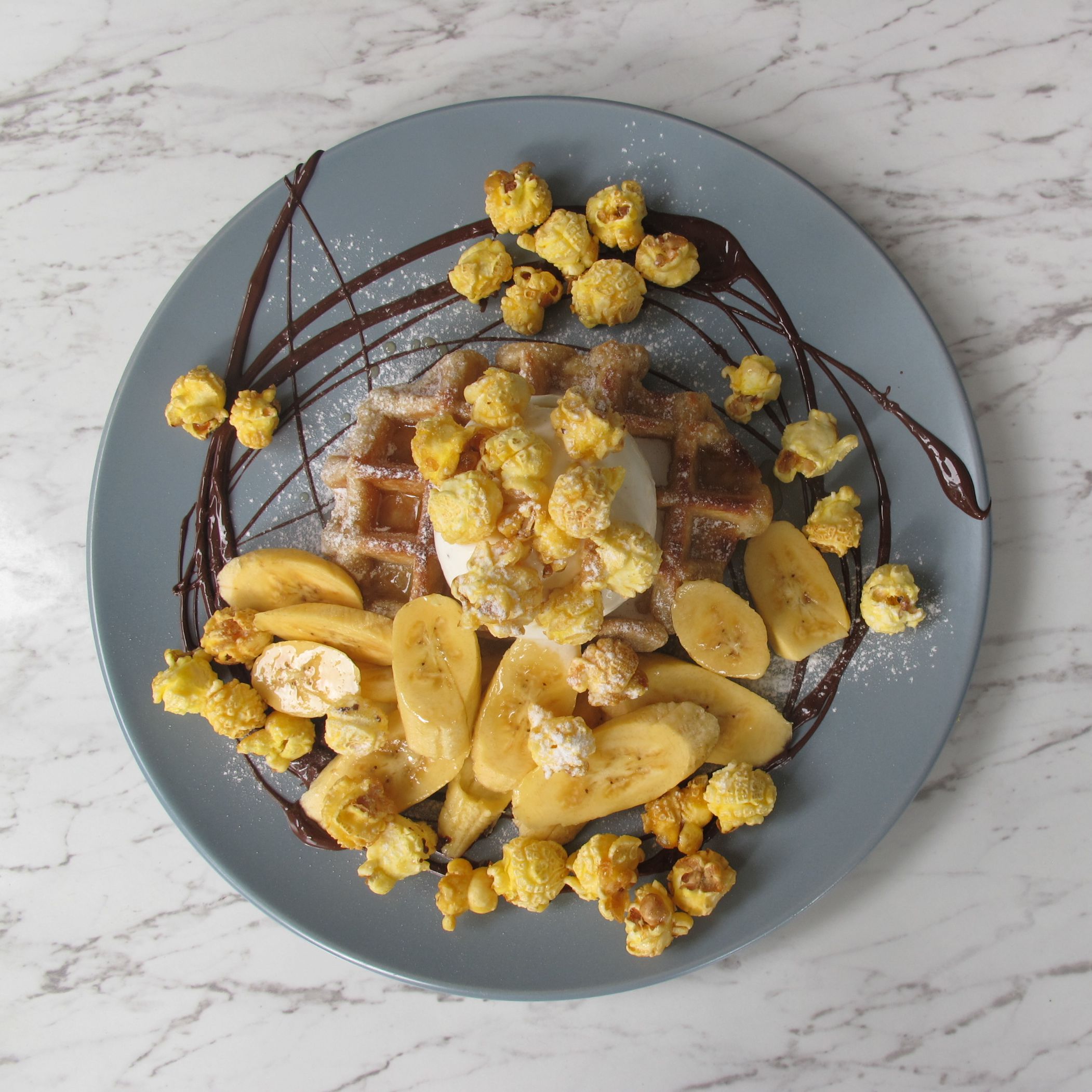 Banana Popcorn Waffle