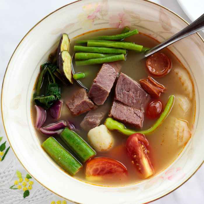 Cafe Juanita â Fresh Corned Beef Sinigang with Chorizo