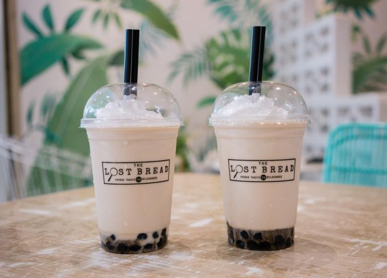 the lost bread milk tea milkshake