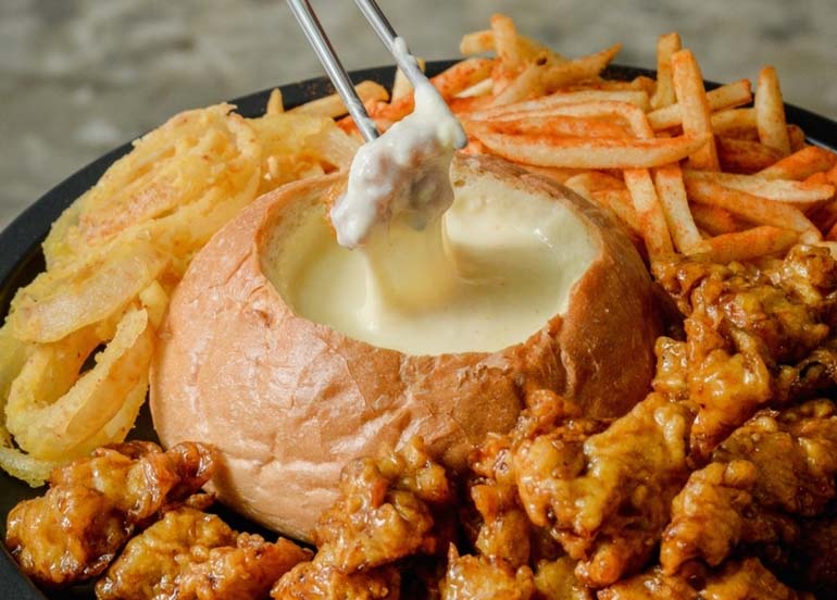 chicken cheese fondue, kko kko