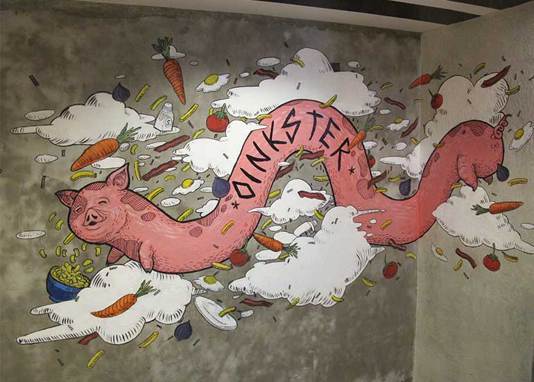 oinkster-mural