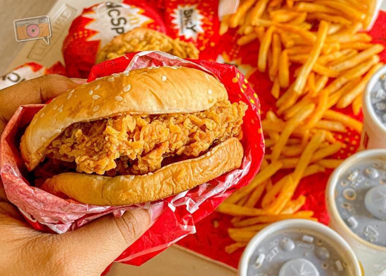 mcdo spicy chicken burger