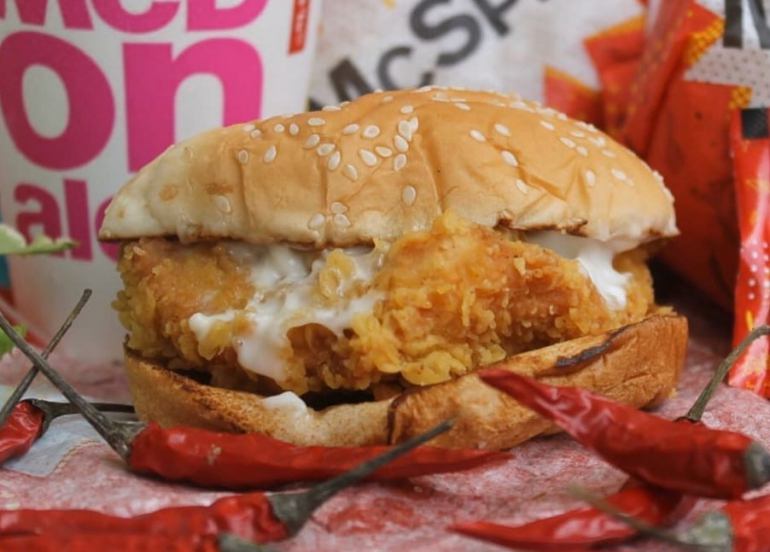 mcdo spicy chicken burger