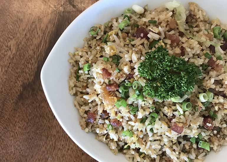 Chinese Sausage with Dried Shrimps Fried Rice
