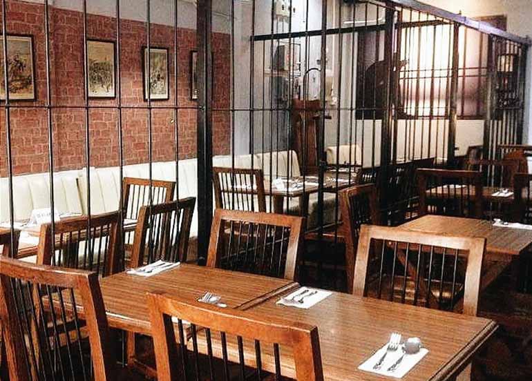 caffe piansa interiors, jail, courtroom