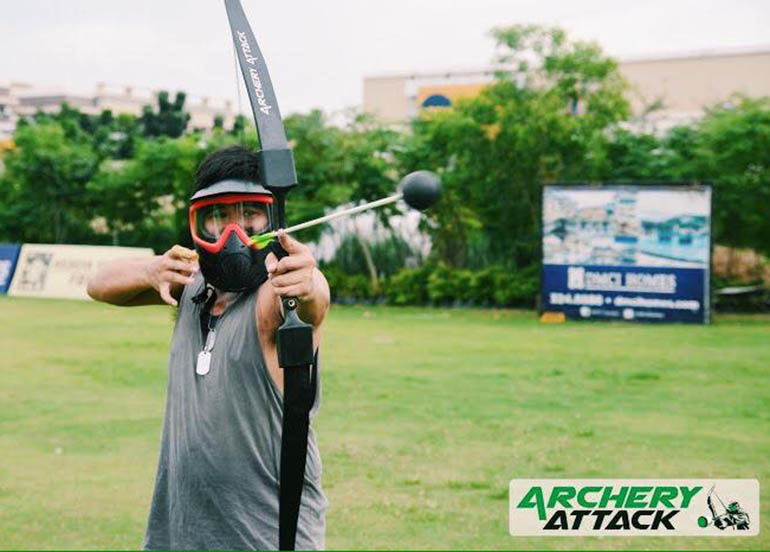 archery attack, player. arrow, bow