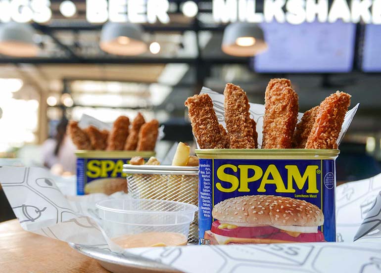 spam, fries