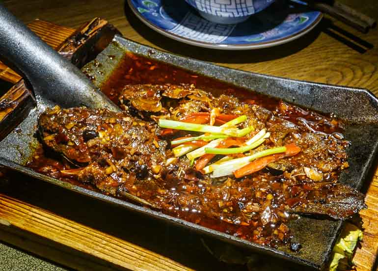 sizzling fish from A Bite of Hunan
