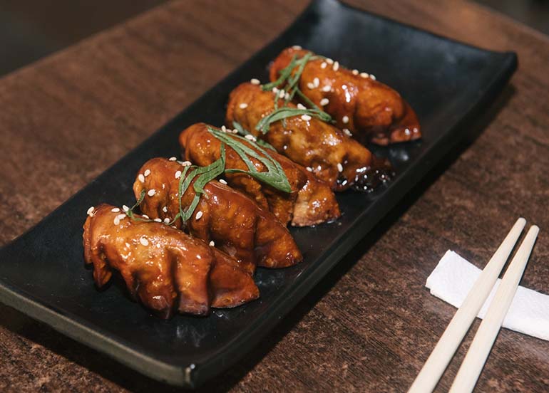 Fried Gyoza from Kampai Sushi Bar