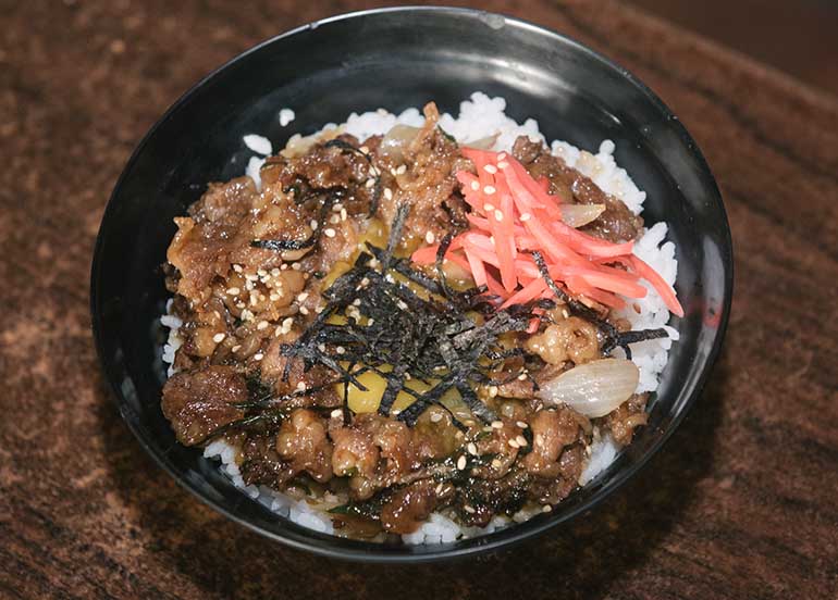 Beef Gyudon from Kampai Sushi Bar