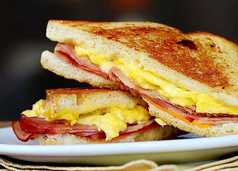 Ham, Cheese, and Egg Sandwich from Denny's