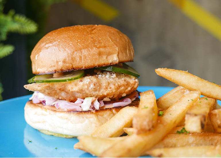 Crispy Chicken Sandwich from Kitchen + Socials