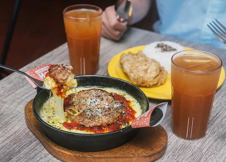 Hambagu Doria Meal and 1-pc Japanese Style Chicken Meal from Tori Chizu