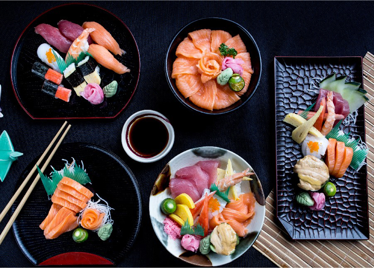 omakase, salmon dishes