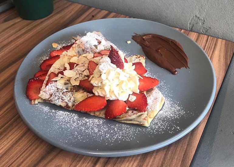 Strawberry and Chocolate Crepe from Ca Va Creperie