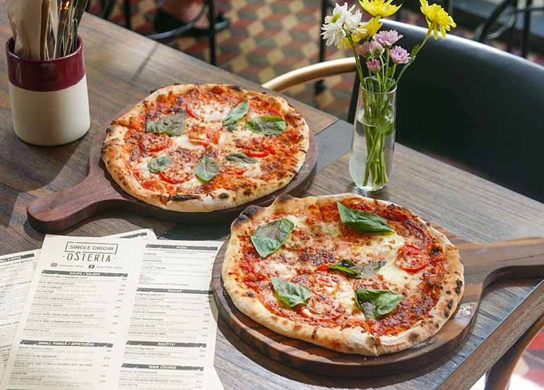 Margarita Pizza from Single Origin Osteria