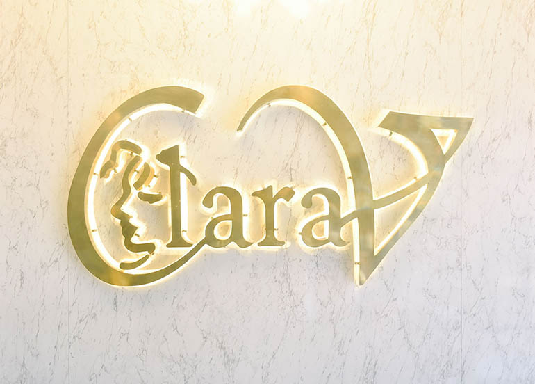 Clara V signage
