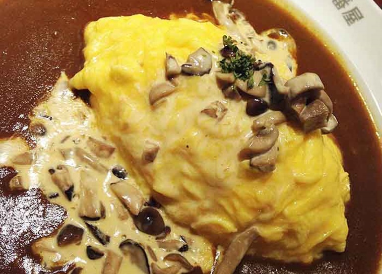 Creamed Mushroom Omelette Curry