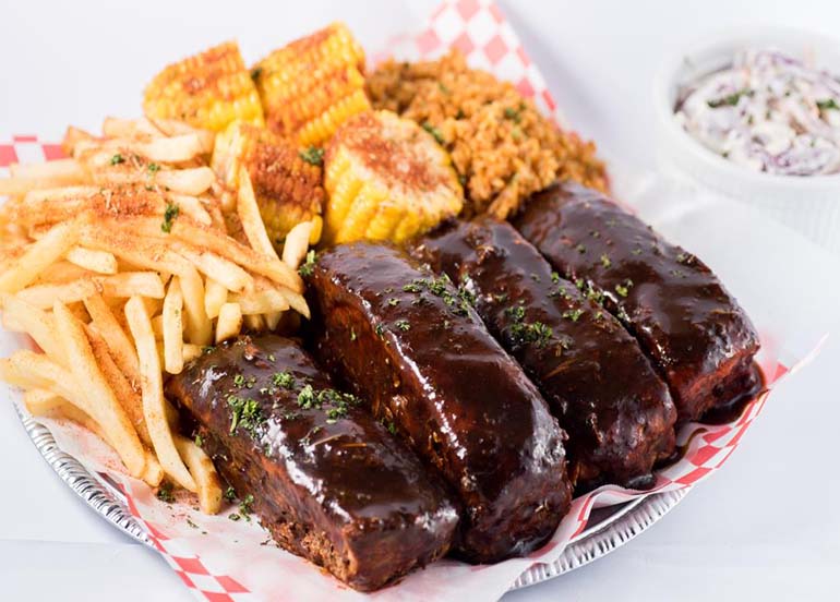 Feast of Ribs and Sides from Rue Bourbon