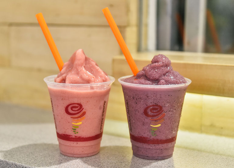 Banana Berry and Strawberries Wild Smoothies from jamba Juice 