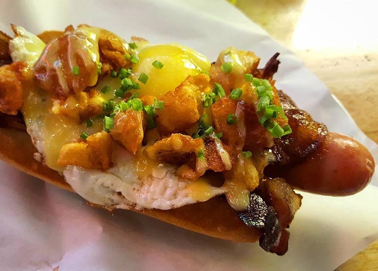Breakfast All Day Dog from Pink's Hotdog