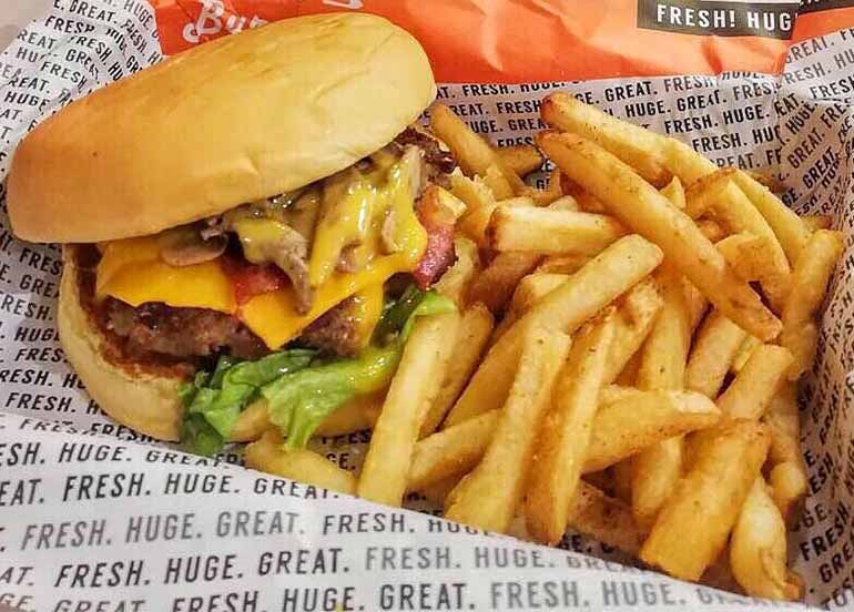 Burger and Fries from Zark's Burgers