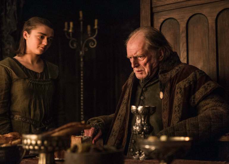 game of thrones, game of thrones episodes, walder frey, arya stark, meat pie