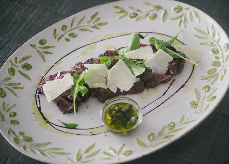 Angus Skirt Steak from Q & A Kitchen + Bar