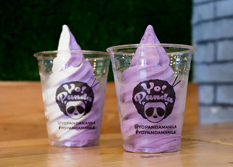 Ube and Vanilla Soft Serve Ice Cream from Yo! Panda