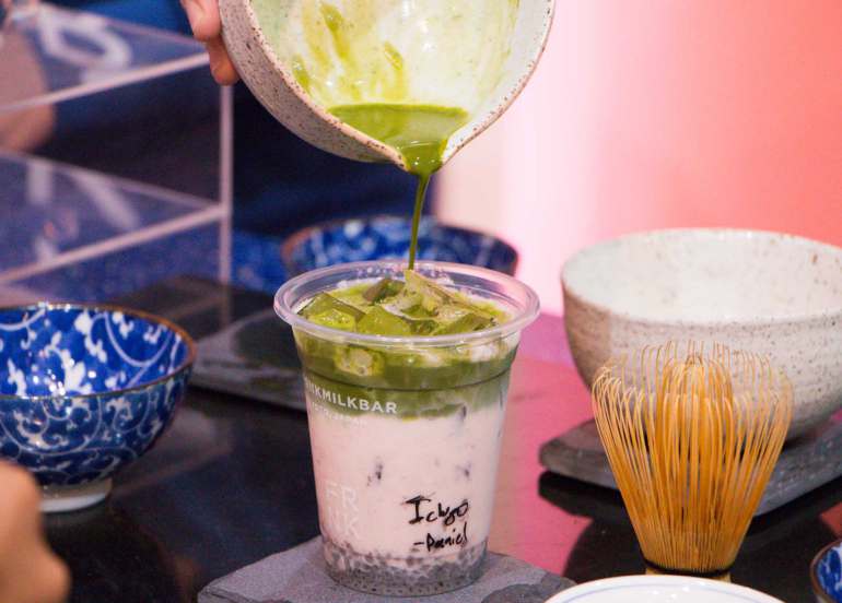 frnk milk bar, matcha, milk tea, milk tea recipe