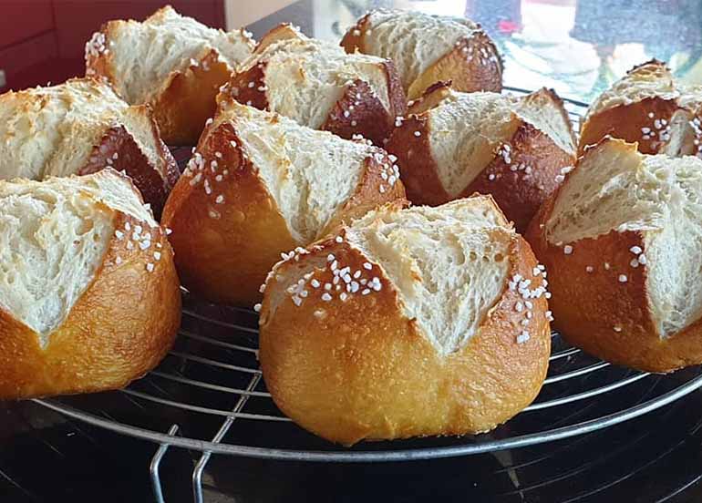 Laugenbrotchen or German Pretzel Rolls