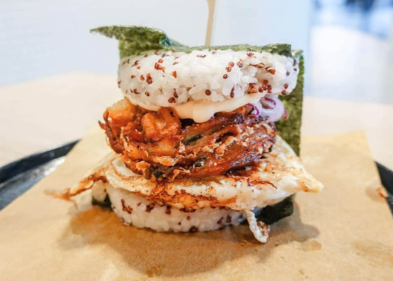 mos rice burger japan, international restaurants, burgers